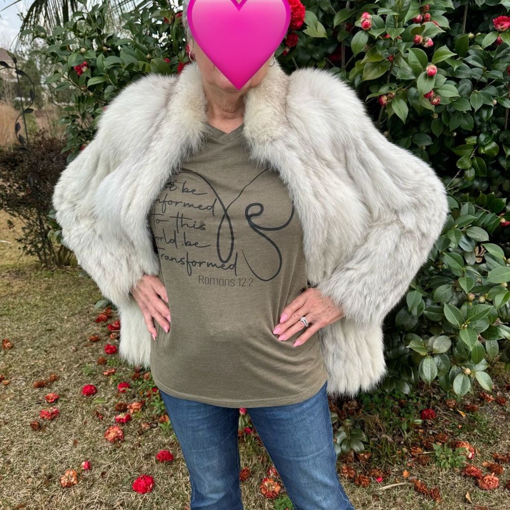 Beautiful Vintage Silver Fox Fur Coat by Saga